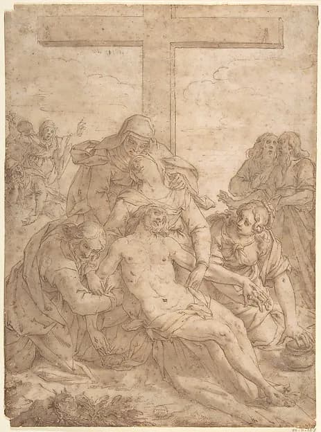 Descent from the Cross by Pasquale Ottino (Pasqualotto) depicting Luke 1