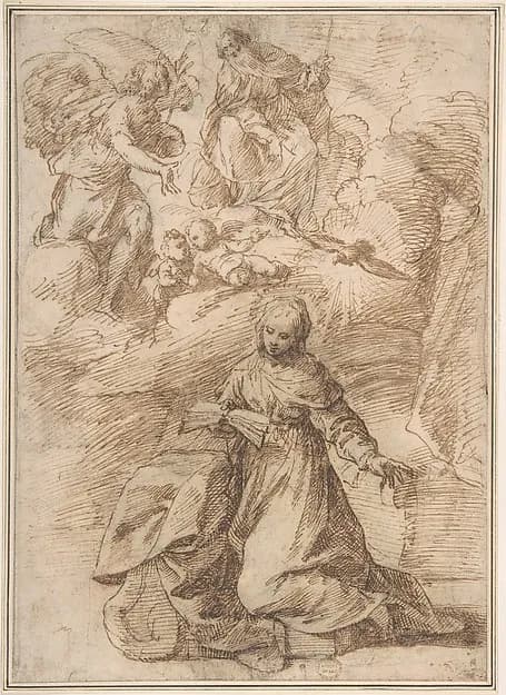 Annunciation by Anonymous, Italian, 17th century depicting Luke 1