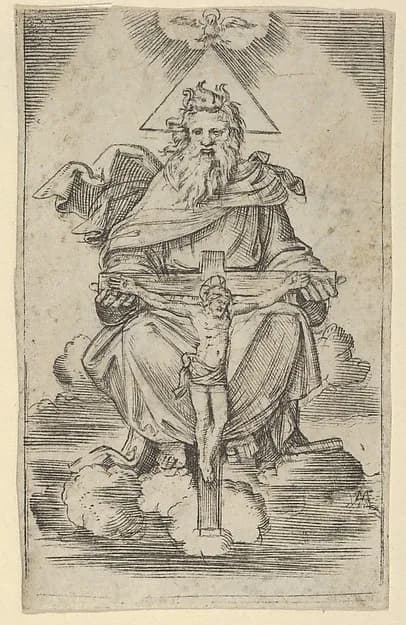The Holy Trinity by Marcantonio Raimondi depicting Matthew 27