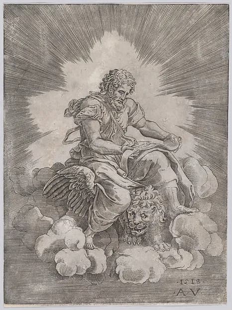 Saint Mark by Agostino Veneziano (Agostino dei Musi) depicting Mark 1
