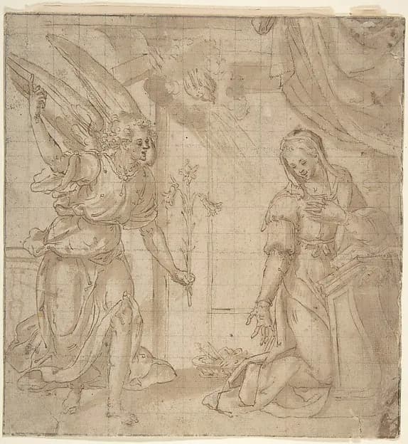 Annunciation by Filippo Bellini depicting Luke 1