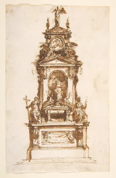 Design for an Altar Erected for the Holy Week by Mauro Antonio Tesi depicting John 1