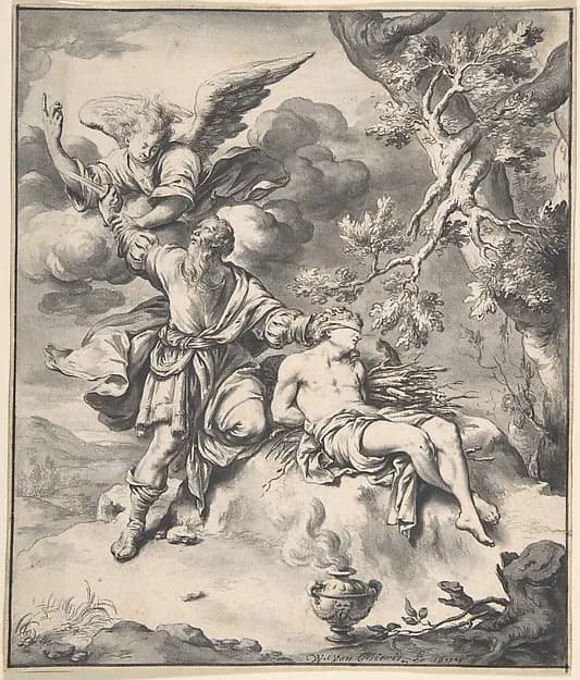 The Sacrifice of Isaac by Willem van Mieris depicting Genesis 22