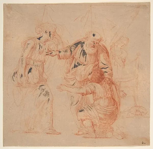 Abraham Dismissing Hagar by Andrea Sacchi depicting Genesis 18