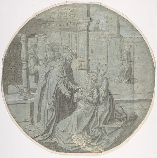 Queen Esther hears of the Decree against the Jews. by Pseudo-Aert Ortkens depicting Esther 5