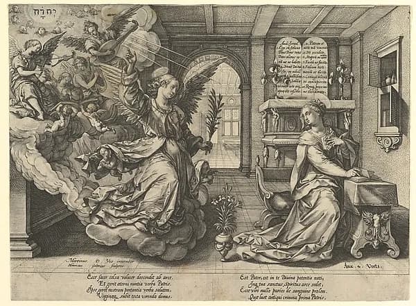 Annunciation by Hendrick Goltzius depicting Luke 1