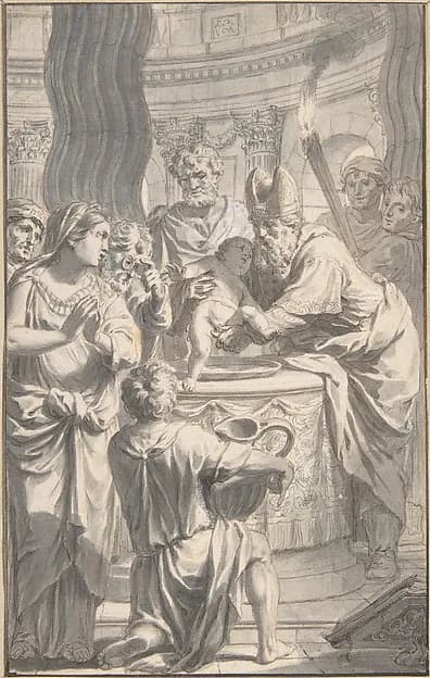 The Circumcision by Gerard de Lairesse depicting Luke 1