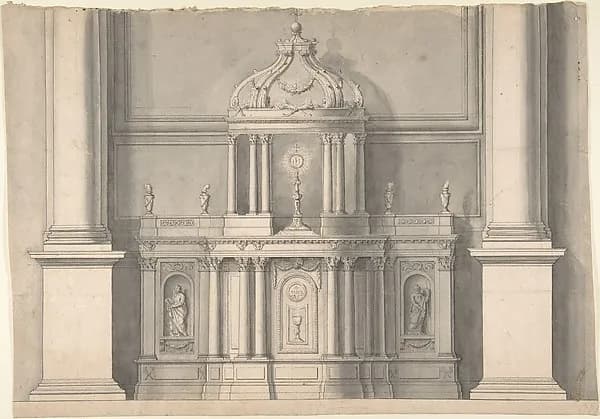 Design for a Tabernacle by Anonymous, French, 18th century depicting Exodus 25
