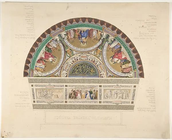 Design for a Ceiling at Théatre Français, Paris by Aimé Chenavard depicting John 1