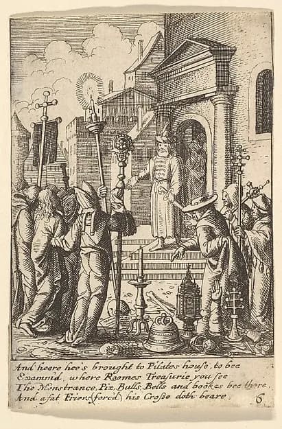 Jesus before Pilate by Wenceslaus Hollar depicting John 1