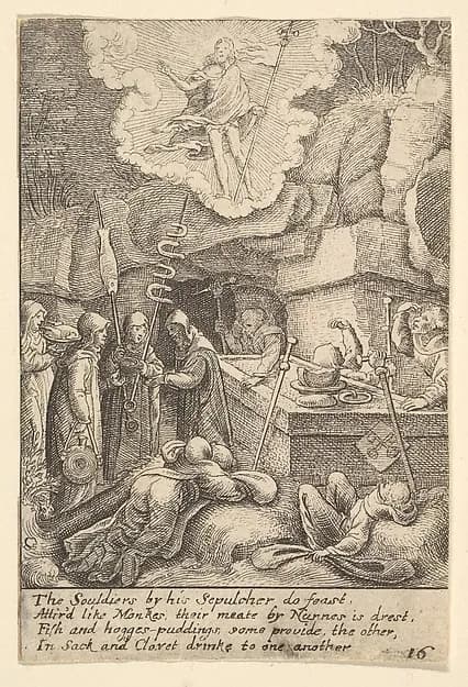 Resurrection by Wenceslaus Hollar depicting Matthew 28