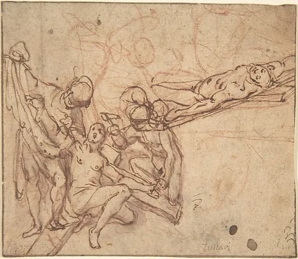 Studies for a Crucifixion by Alessandro Casolani depicting Matthew 27