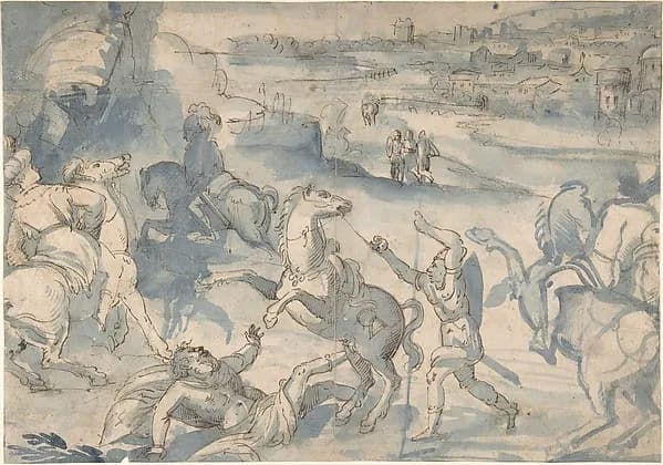 The Conversion of St. Paul by Melchior Bocksberger depicting Acts 9