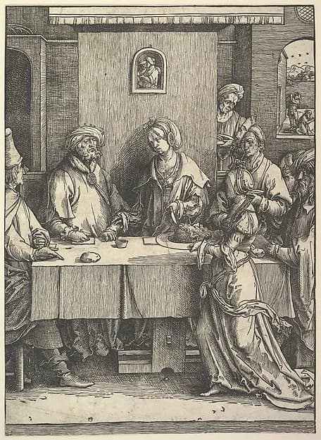 Salome with the Head of John the Baptist by Lucas van Leyden depicting Matthew 3