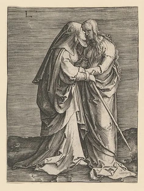 The Visitation by Lucas van Leyden depicting Luke 1