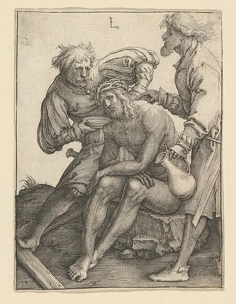 Soldiers Giving Drink to Christ by Lucas van Leyden depicting John 1