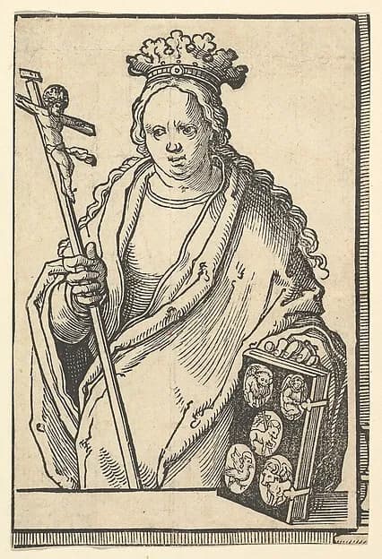 Ecclesia Christi (Faith), from the series of Sibyls by Lucas van Leyden depicting Matthew 27