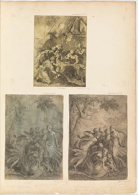 Moses Rescued from the Nile by Andrea Schiavone (Andrea Meldola) depicting Exodus 2