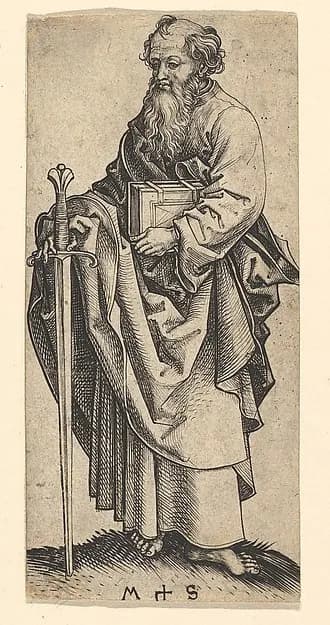 St. Paul by Martin Schongauer depicting Acts 9