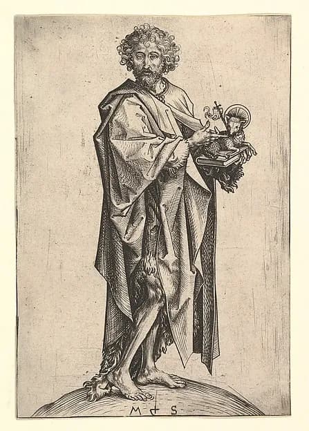 St. John the Baptist by Martin Schongauer depicting Matthew 3
