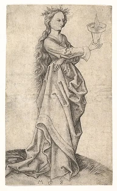 The Third Wise Virgin by Martin Schongauer depicting Luke 1