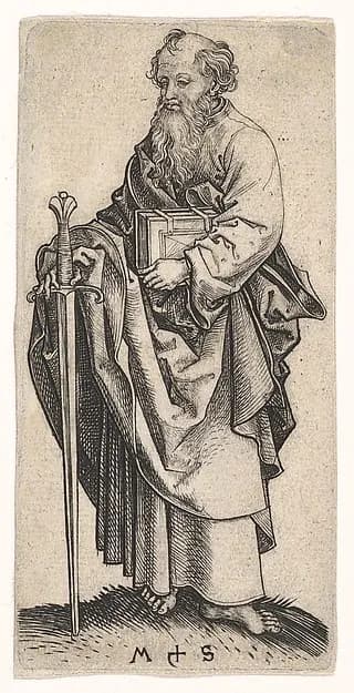 St. Paul by Martin Schongauer depicting Acts 9