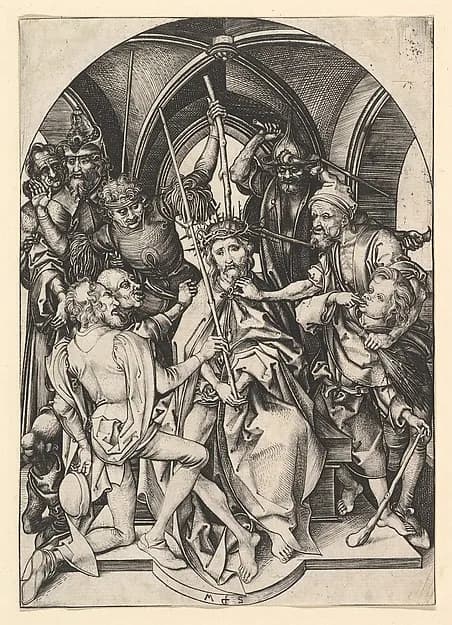 Christ Crowned with Thorns by Martin Schongauer depicting John 1