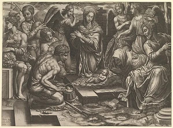 The Nativity by Giorgio Ghisi depicting Luke 2