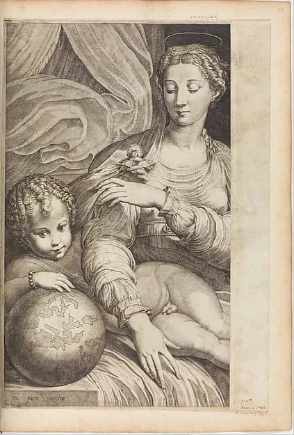Madonna of the Rose by Anonymous, Italian, 16th to 17th century depicting Luke 2