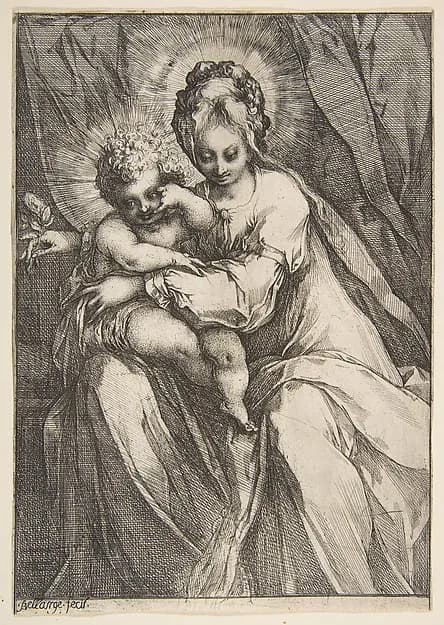 Madonna with a Rose by Jacques Bellange depicting Luke 2