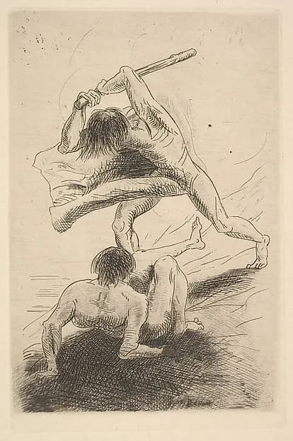 Cain and Abel by Odilon Redon depicting Genesis 4