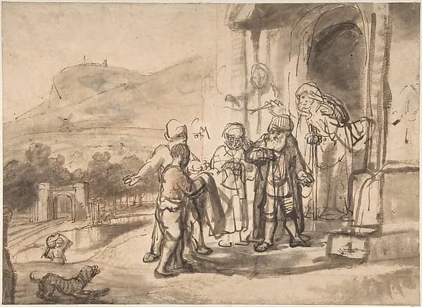 Jacob Receiving Joseph's Blood-Stained Cloak (recto); Study of a Bearded Man and The Sacrifice of Isaac (verso) by Nicolaes Maes depicting Genesis 22