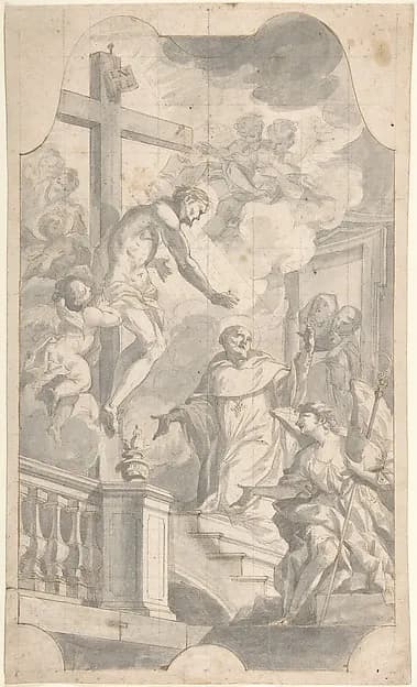 Christ Appearing to St. Bernard by Johann Georg Wolcker depicting John 1