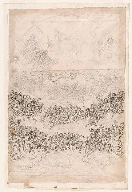 Coronation of the Virgin with the Heavenly Hosts by Baldassarre Franceschini (il Volterrano) depicting Luke 1