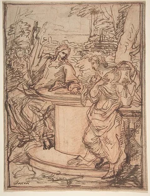 Christ and the Samaritan Woman at the Well by Giuseppe Passeri (Passari) depicting John 4