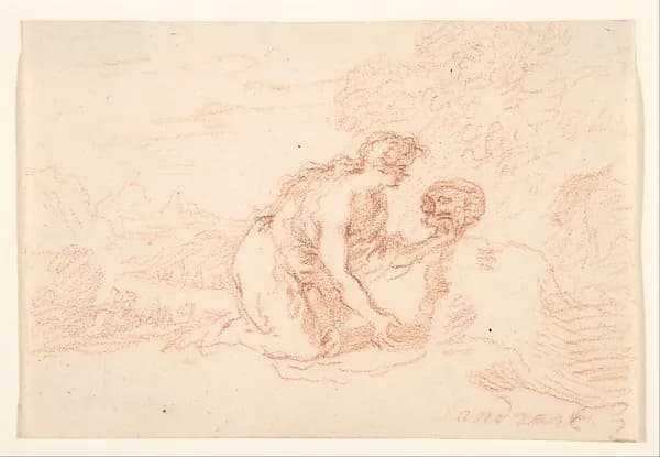 Mary Magdalen Penitent by Joachim von Sandrart depicting Luke 7