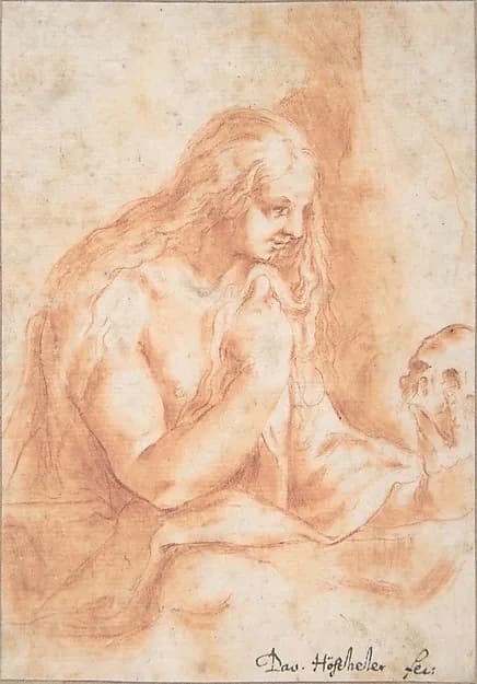 Mary Magdalen Penitent by David Höscheler depicting Luke 7