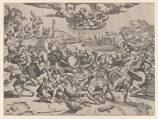 The Conversion of Saint Paul by Mario Cartaro depicting Acts 9