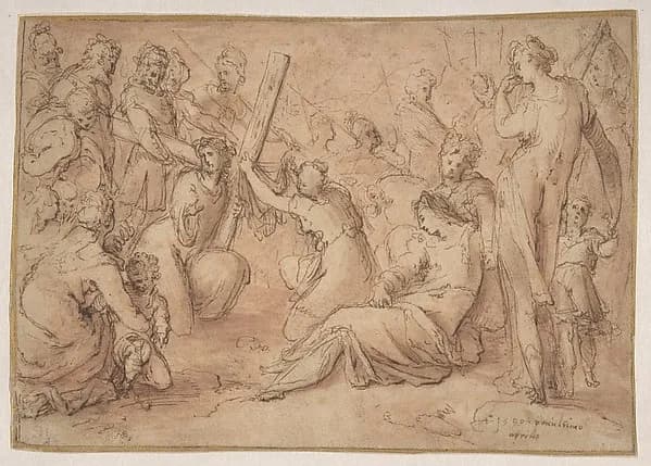 Christ Carrying the Cross by Caspar Fraisinger depicting Mark 15