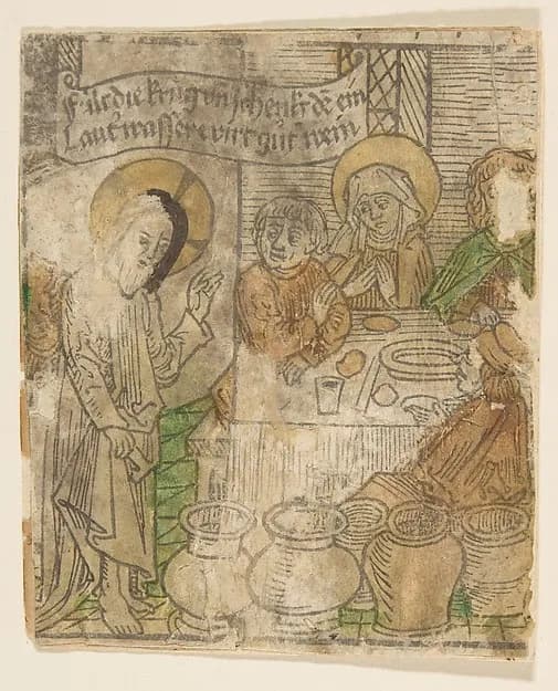 Christ at the Marriage of Cana by Anonymous, German, 15th century depicting John 1