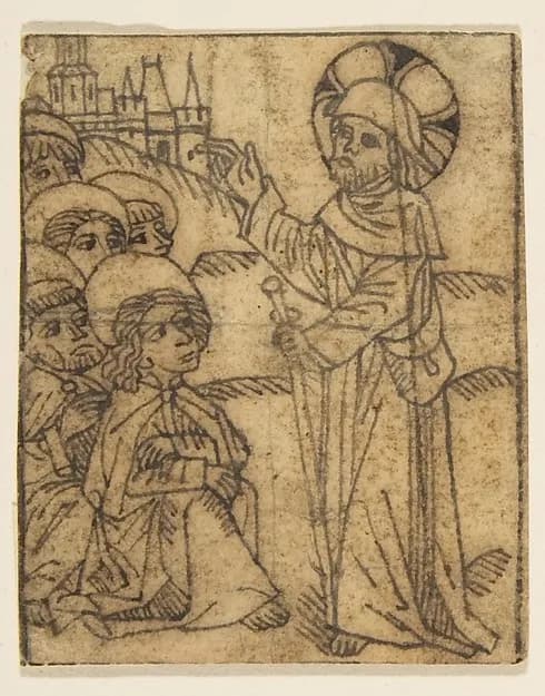 Christ Taking Leave of His Disciples by Anonymous, 15th century depicting John 1