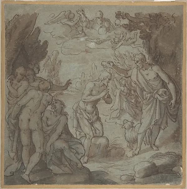 Baptism of Christ by Hans Rottenhammer I depicting Matthew 3