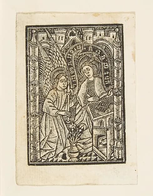 The Annunciation by Anonymous, German, 15th century depicting Luke 1