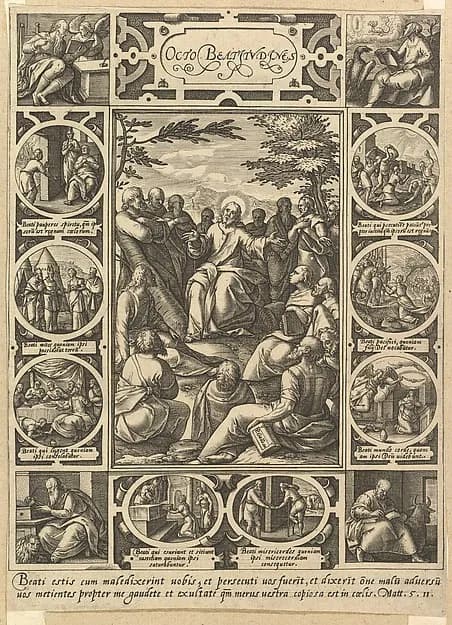 The Eight Beatitudes by Hendrick Goltzius depicting Matthew 5