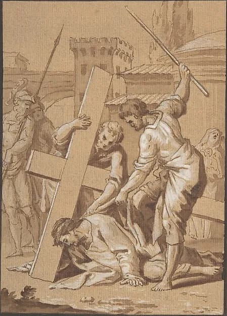 Christ on the Road to Calvary by Thaddäus Kuntz depicting Mark 15