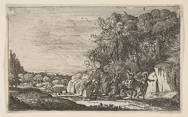 The Flight into Egypt by Claude Lorrain (Claude Gellée) depicting Matthew 2