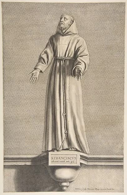St. Francis by Nicolas Pitau depicting Matthew 5