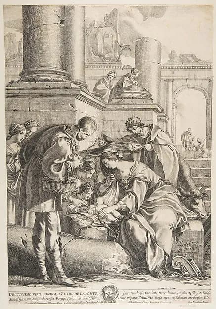 Adoration by François Chauveau depicting Matthew 2