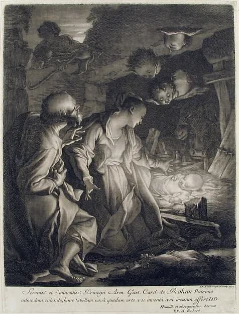 Nativity by Paul Ponce Antoine Robert-de-Seri depicting Luke 2