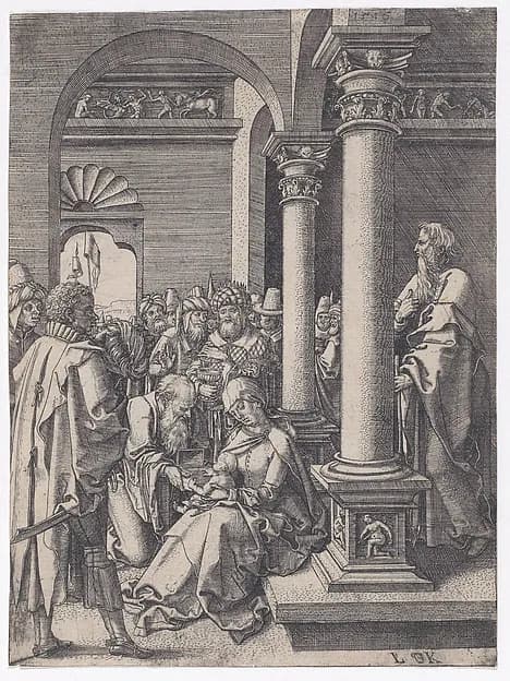 The Adoration of the Magi by Ludwig Krug depicting Matthew 2
